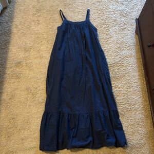 LDT Navy Blue Swiss Dotted Dress Size 10